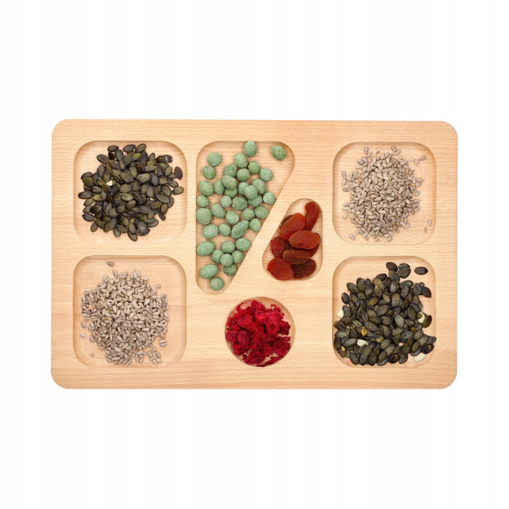 Taca drewniana 45x30x2 cm z drewna bukowego, solidna i elegancka