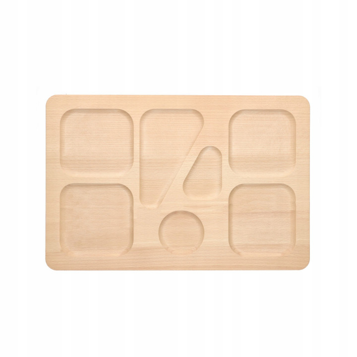 Taca drewniana 45x30x2 cm z drewna bukowego, solidna i elegancka