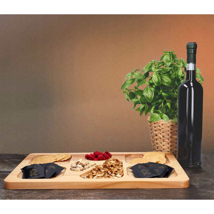 Taca drewniana 45x30x2 cm z drewna bukowego, solidna i elegancka