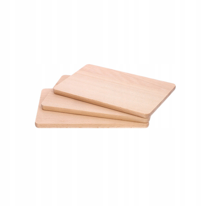 Mwood Komplet 3 Desek Śniadaniowych 22x14 Cm Do Krojenia Siekania Warzyw