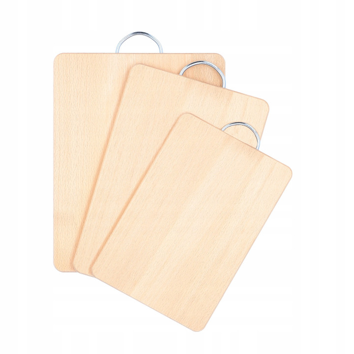 Mwood Deska Drewniana z Uchwytem Metalowym Średnia 30x20 Cm Do Krojenia