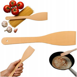 Mwood Drewniana Łopatka Drewniana Zwykła 30 cm Praktyczna Funkcjonalna